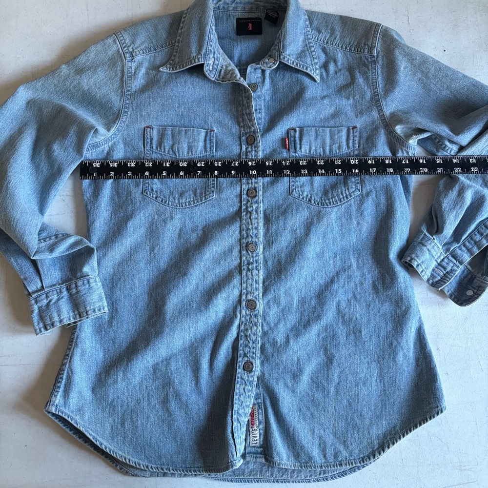 SOLD Upcycled Aerosmith Levi’s Denim Shirt - Picture 8 of 12